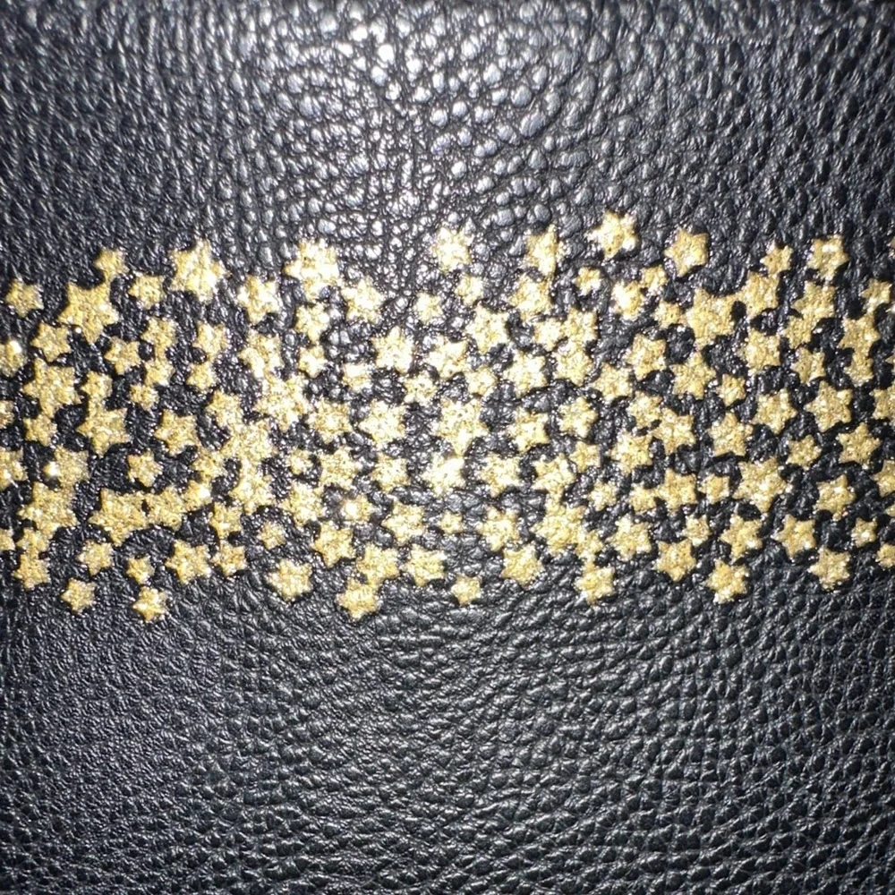 Betsey Johnson Wallet - Black With Gold Stars